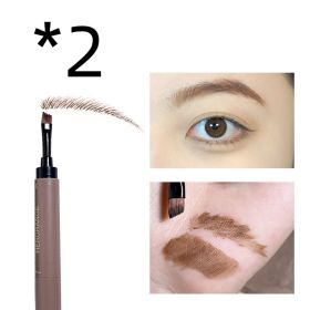 Quick-drying And Lasting Without Removing Makeup Eyebrows (Option: 2pcs Cool brown)