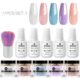 Mtssii 10g Dipping Nail Powder Set Matte Nail Glitter Dippin (Option: Light yellow)