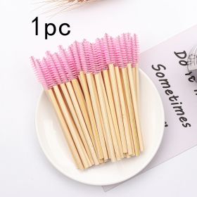 Disposable Beauty Tool Mini Nylon Eyelash Brush (Option: Pink-1PC)