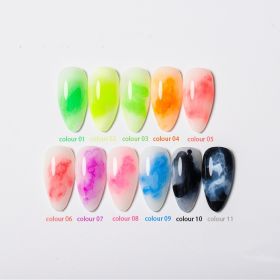 Fluorescent Bright Ink Halo Dye Bubble Nail (Option: SectionC01)