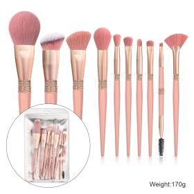 Premium Makeup Brush Set Soft Hair Eyeshadow (Option: Silver bag)