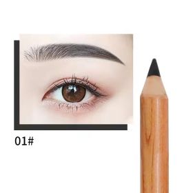 Embroidery Eyebrow Pencil Hard Core Waterproof Makeup (Color: Black)