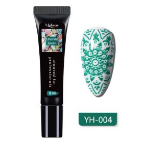 Manicure Printing Glue Hose Steel Plate Transfer UV Polish Phototherapy Plastic 25 Colors (Option: YH 004 Emerald Green)