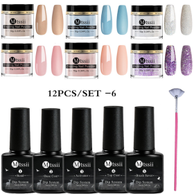 Mtssii 10g Dipping Nail Powder Set Matte Nail Glitter Dippin (Option: NZH12470)