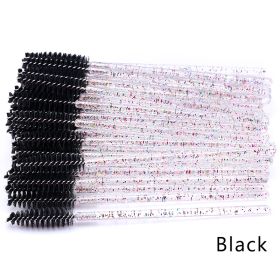 Hot Selling Crystal Acrylic Eyelash Brush (Option: Color rodblack-50PCS)