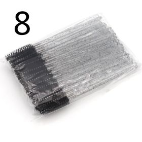 Disposable Eyelash Brush Grafting Makeup Tool (Option: 8 Style-50PCS)