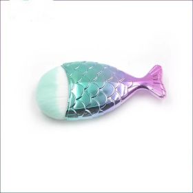 Gradient Mermaid Makeup Brush Set (Option: Small fish)