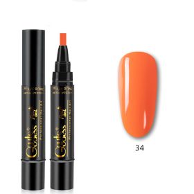 3-in-1 Nail Glue Pen Flash One-step Glue Phototherapy Plastic (Option: Q34)