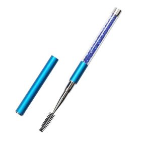 Spiral Eyelash Brush With Single Long Handle (Color: Blue)