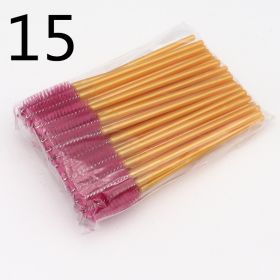 Disposable Eyelash Brush Grafting Makeup Tool (Option: 15 Style-50PCS)