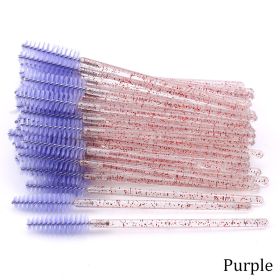 Hot Selling Crystal Acrylic Eyelash Brush (Option: Red rodpurple-50PCS)