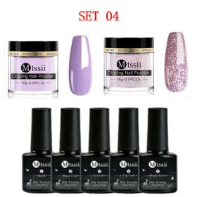 Mtssii 10g Dipping Nail Powder Set Matte Nail Glitter Dippin (Option: Rose red)