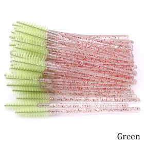 Hot Selling Crystal Acrylic Eyelash Brush (Option: Red rodgreen-50PCS)