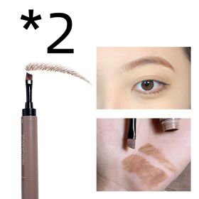 Quick-drying And Lasting Without Removing Makeup Eyebrows (Option: 2pcs Caramel color)