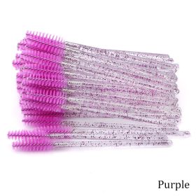 Hot Selling Crystal Acrylic Eyelash Brush (Option: Rose1-50PCS)