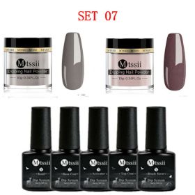 Mtssii 10g Dipping Nail Powder Set Matte Nail Glitter Dippin (Option: Lotus root)