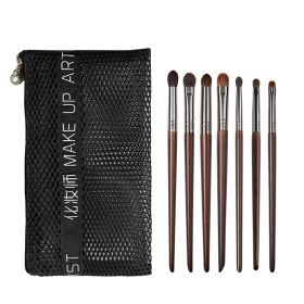 Animal Hair Eyeshadow  Primer Beginner Portable Makeup Brush Set (Option: As shown-7packs mesh bag)