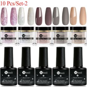 Mtssii 10g Dipping Nail Powder Set Matte Nail Glitter Dippin (Option: NZH12472)