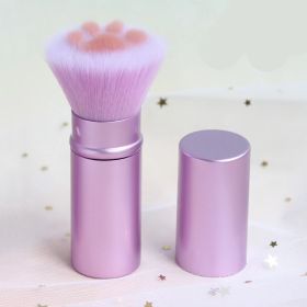 Portable Cute Cat Claw Multifunctional Makeup Brush (Color: Purple)