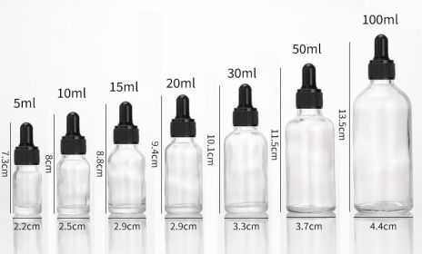 Glass Fine Oil Bottle Avoid Light Glue Head Dropper Bottle Essence Stock Bottling Cosmetics (Option: White-5ml)