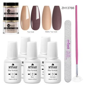 Mtssii 10g Dipping Nail Powder Set Matte Nail Glitter Dippin (Option: NZH13788)