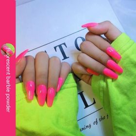 Fluorescent Manicure European And American Style Nightclub (Option: D9 5 Fluorescent Barbie Pink)