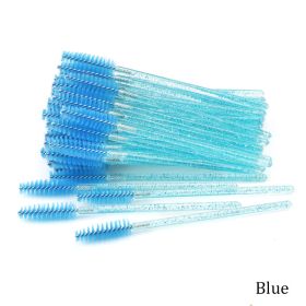 Hot Selling Crystal Acrylic Eyelash Brush (Option: Blue1-50PCS)