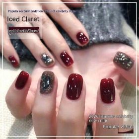 Fluorescent Manicure European And American Style Nightclub (Option: B2 1 Ice Opaque Purplish Red)