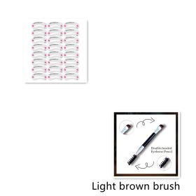 3 In 1 Eyebrow Cream Anti Brow Brush Set (Option: Light brown plus brush plus ey)