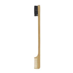 Bamboo Wood Eyebrow Brush Double-headed Three-headed Natural Material Eyebrow Sweep And Eyelash Comb (Option: Twohead eyebrow brush)