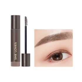 Sweatproof Semi-Permanent Light Brown Eyebrow Gel (Option: Soot brown)