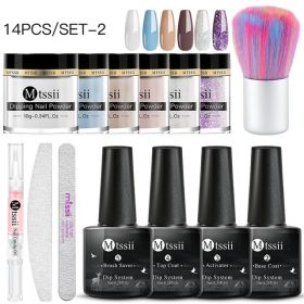 Mtssii 10g Dipping Nail Powder Set Matte Nail Glitter Dippin (Option: NZH10850)