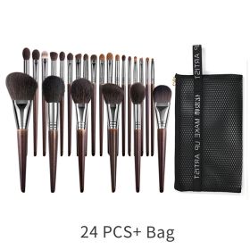 Natural Makeup Brushes Set Eyeshadow Make Up Brush Goat (Option: 24pcs n bag)