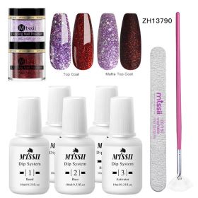 Mtssii 10g Dipping Nail Powder Set Matte Nail Glitter Dippin (Option: NZH13790)