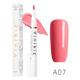 One-Step Glue Lazy Pen White Three-in-one UV Polish Convenient And Fast Beginner Manicure (Option: G207 A07)