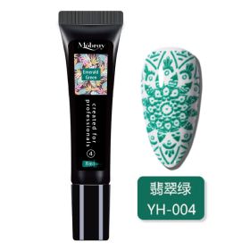 For Nail Beauty Salon Printing Glue Colored Drawing Glue Steel Plate Transfer Adhesive UV Polish Phototherapy Plastic (Option: YH004 Emerald Green)