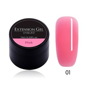 Nail Fast Extended Glue Boxed Removable Glue UV Nail Model Glue 3 Colors Available (Option: 7ml Pink)